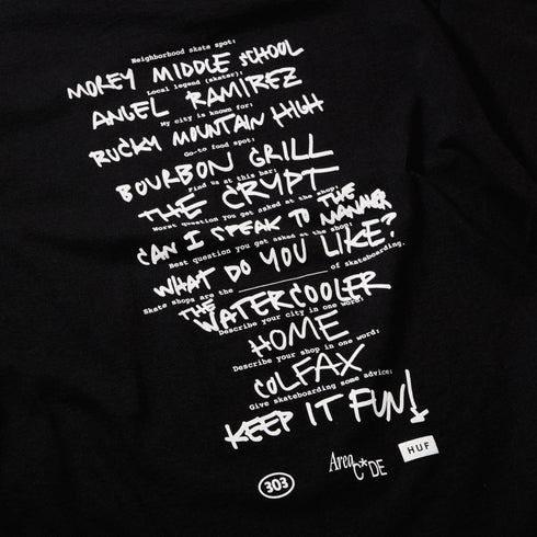 Huf - Huf x 303 Area Code Tee (Black)